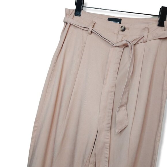 𝅺FRANK & Oak High-Waisted Blush Belted Trousers Size 6 - Picture 8 of 8